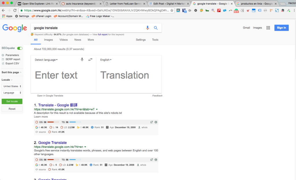 language in spanish google translate